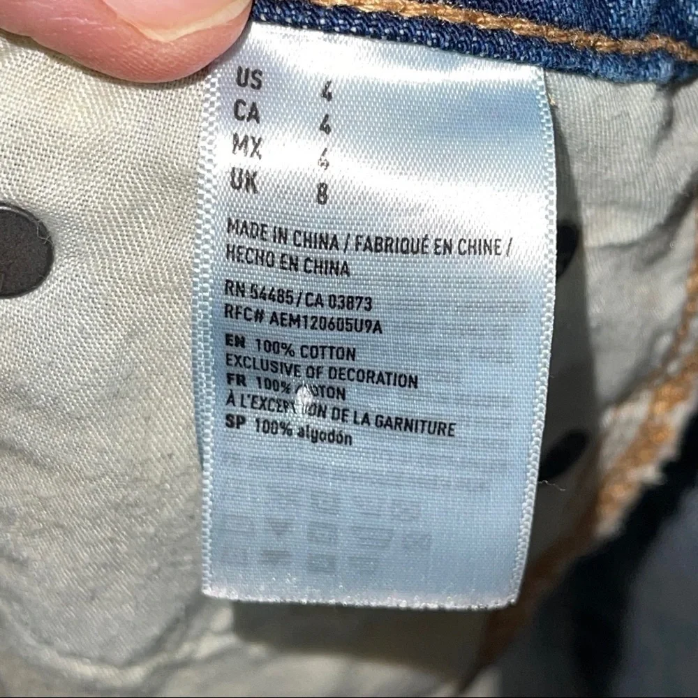 American Eagle Outfitters Destructed Jean Skirt 4